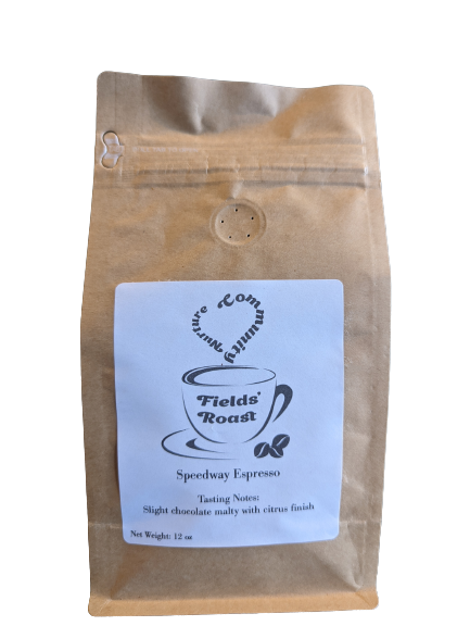 speedway espresso coffee, chocolate malt citrus