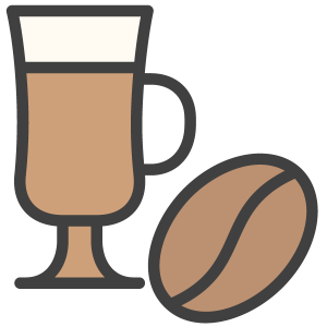 icon of coffee and bean