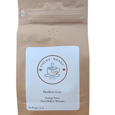 brothers love coffee beans, sweet roll and molasses flavor
